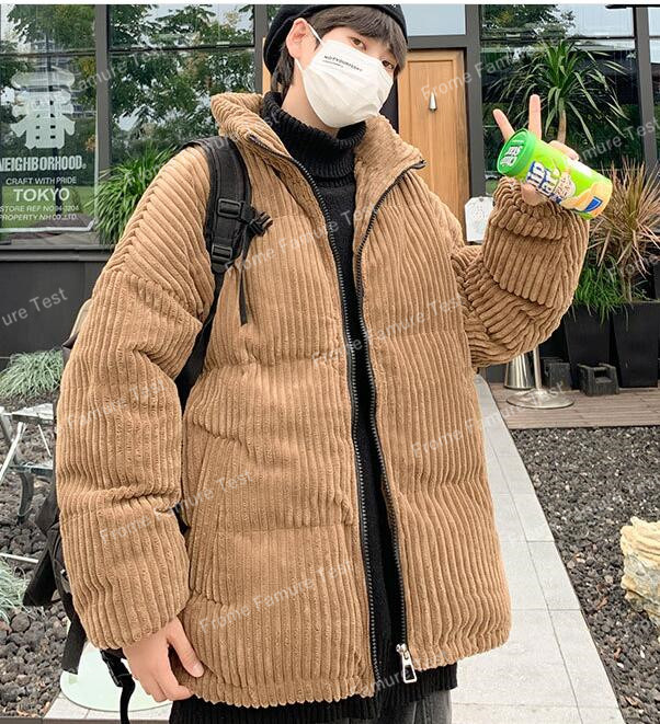 中綿入りジャケット コーデュロイ 折襟 スナップボタン 刺繍 中綿ジャケット 厚手 保温 防寒着 ライト 防寒 メンズ 冬用 アウター セール OP コーデュロイジャケット 裏ボア 中綿