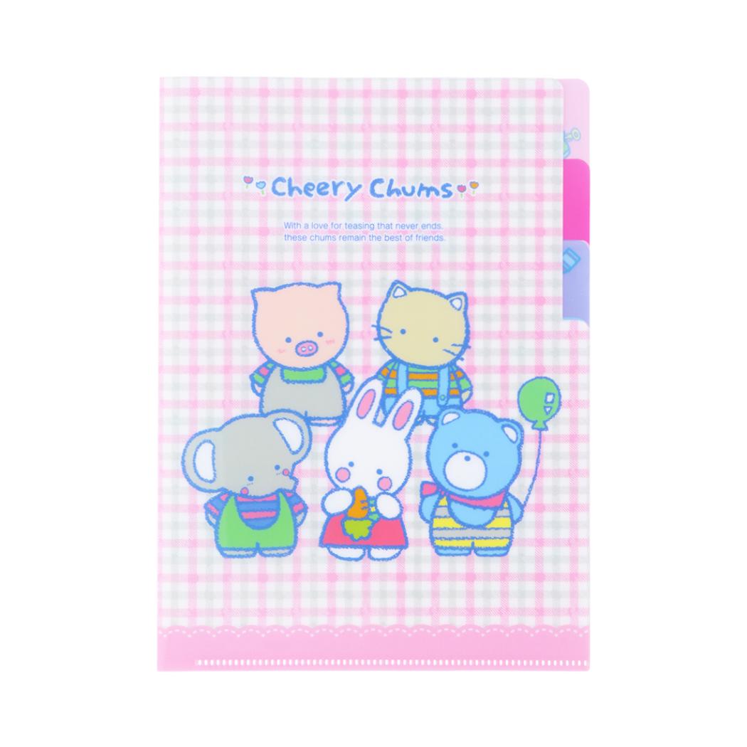 チアリーチャム クリアファイルA5 3P 3ポケット レトロ