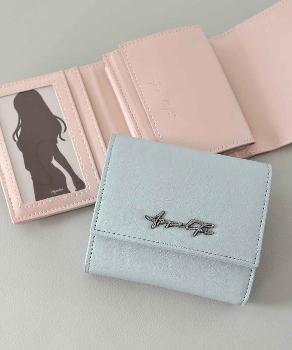 ☆クリスタルまゆ☆愛と光に満ちたブレス♡ページ やりくり財布 日本企画】推し活 3つ折財布 ミニ財布 メンカラ トレカ クリア