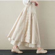 ロングスカート重ね着スリット