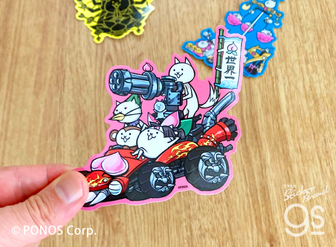 にゃんこ大戦争 ビッグサイズステッカー ネコにょらい ゲーム