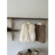 2024秋冬新作　子供服　 キッズ服　トップス　ファーベスト    90-140CM