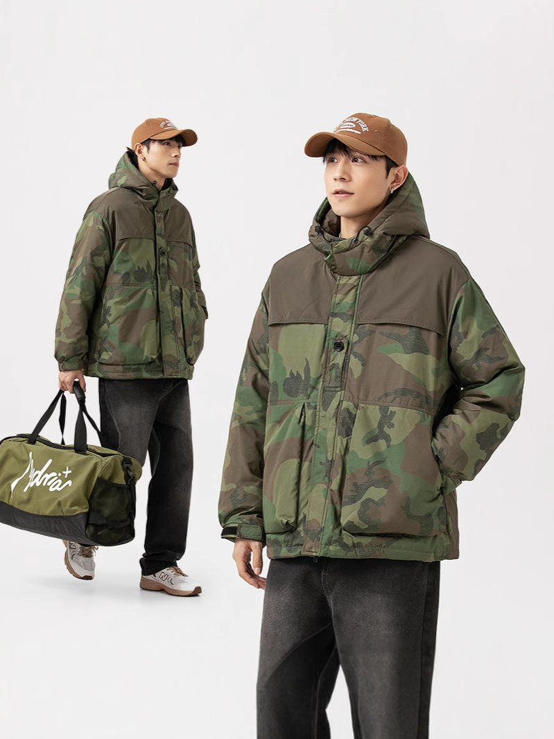 値引しました！防寒迷彩柄 メンズ 迷彩柄 ダウンジャケット 男女兼用 ストリート系 防寒アウター