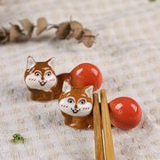 箸置き リス カトラリーレスト セラミック製 はしおき お箸おき 箸台 陶器 和食器