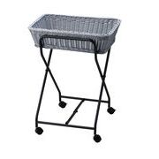 脱衣バスケットとワゴン　手編み/抗菌素材/脱衣所/収納/バス用品  ※受注生産品