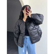 今季マストバイ  chic 韓国ファッション レトロ  厚手  ラウンドネック ダウンジャケット