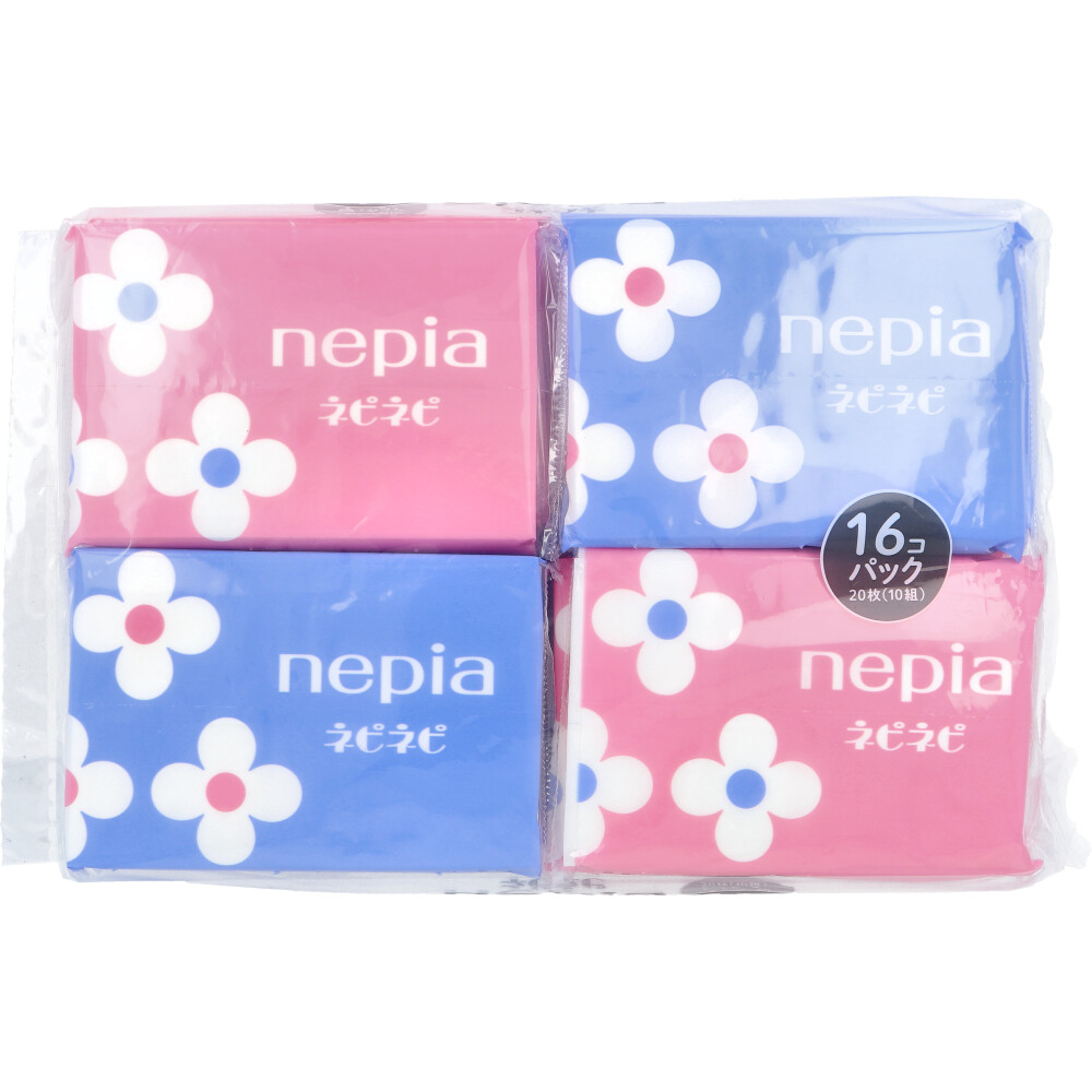 ネピア ネピネピポケットティシュ 20枚(10組)×16個パック