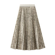 ★全2色★　フレンチロングスカート　Aライン　ハイウェスト　韓国ファッション