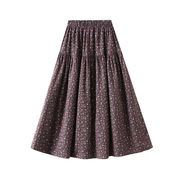 ★全2色★　フレンチロングスカート　Aライン　ハイウェスト　韓国ファッション