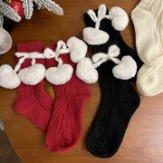 靴下 ソックス ボンボン フットウェア レッグウェア レース レディース