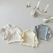 2025春秋子供服 シンプル 無地 インナーシャツ 長袖Ｔシャツ ベビー服 トップス 3色展開 66~90cm