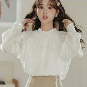トップス レディース  シャツ 長袖  フリル
