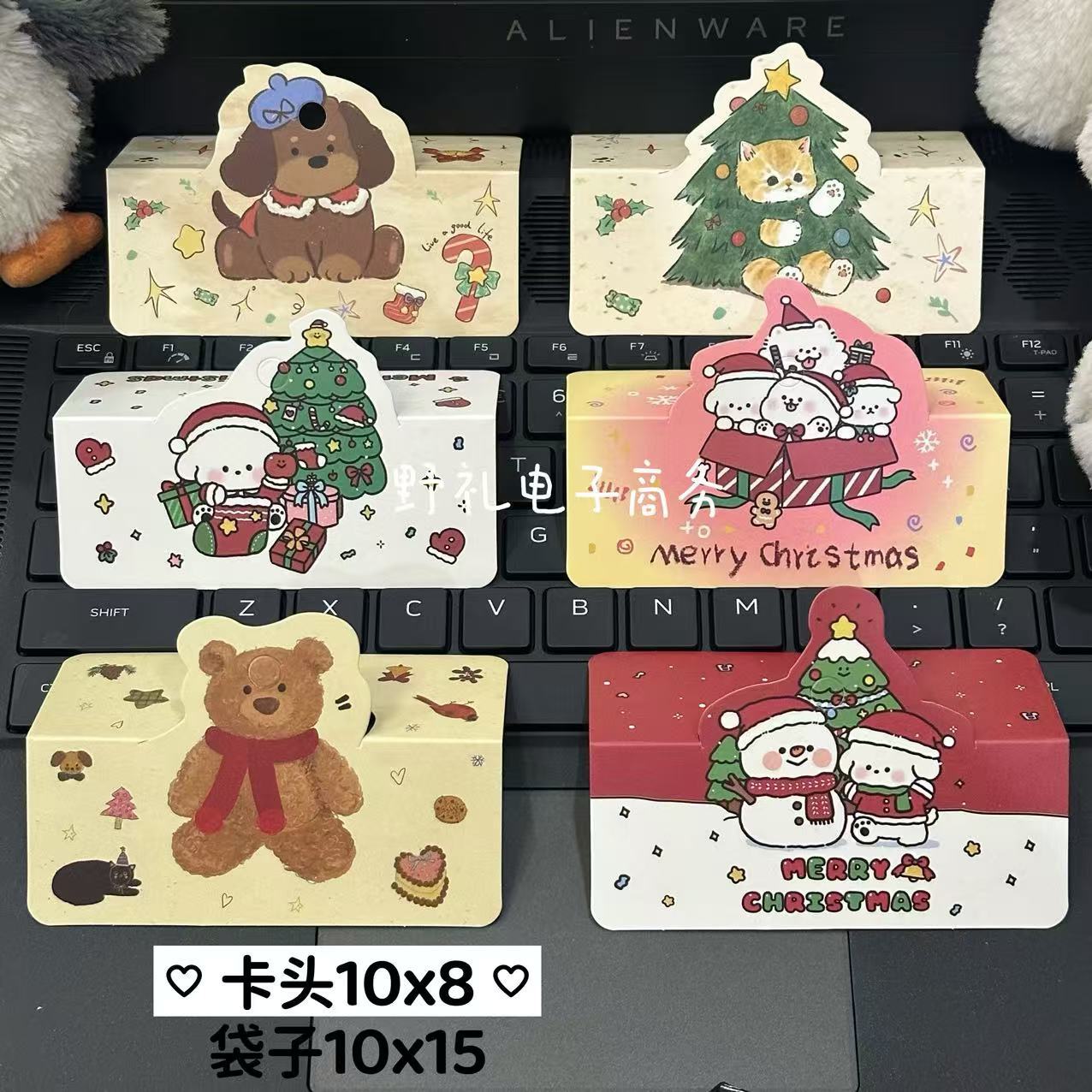 包装資材★ヘッダー 折り畳み式カード 可愛い梱包資材★1枚