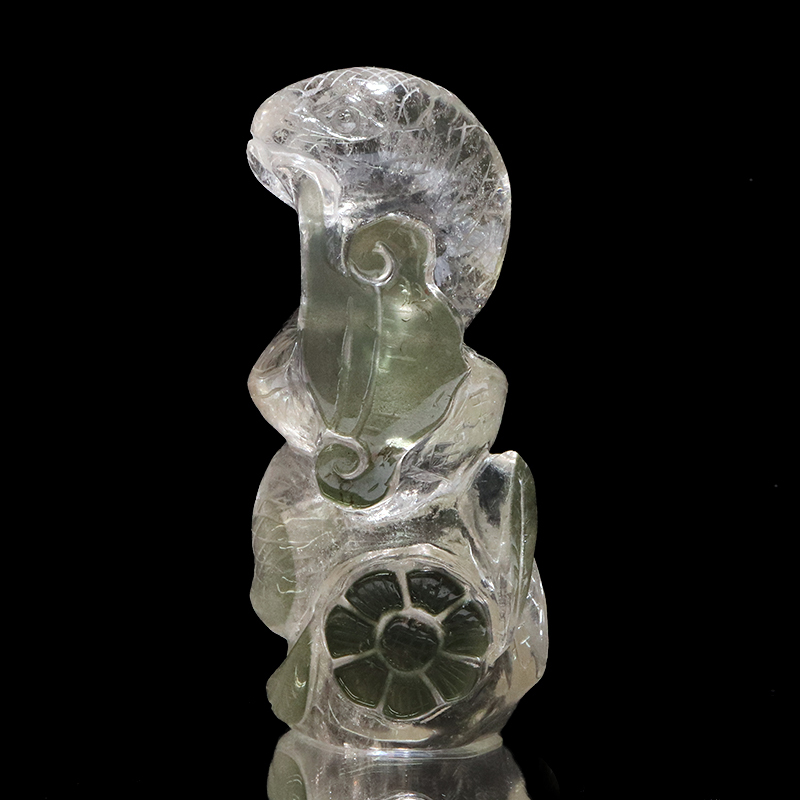 ガーデンクォーツ 蛇 巳 干支 一点物】置物 ガーデンクォーツ 蛇 ブラジル産 台付き 干支 巳