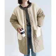 秋冬新作 中綿コート コート ジャケット レディース  中綿 ロングコート 切り替え ビッグシルエット