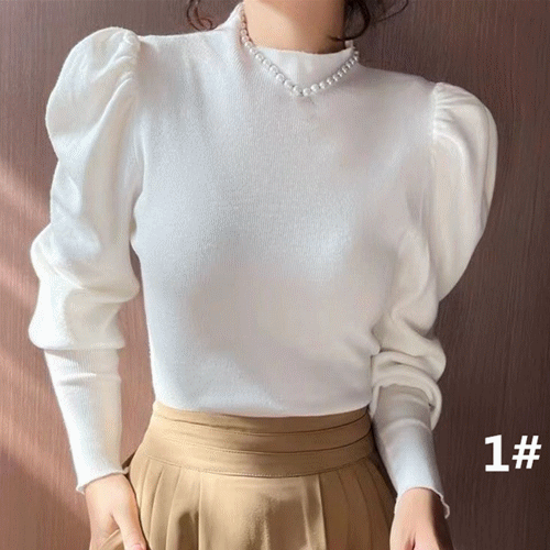 ニットトップス  レディース プルオーバー インナー ハブスリープ 気質 オシャレ 人気新作