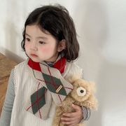 キッズ 子供 マフラー ニット 毛糸 防寒 襟巻き 冬季