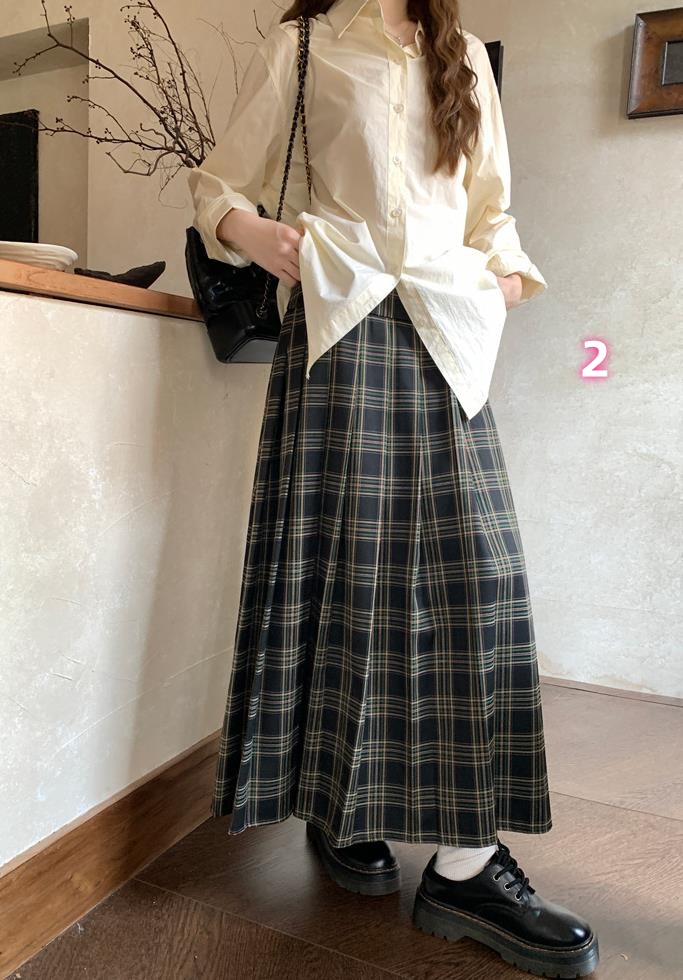 2025春秋新作 ボトムス 女 レディース ハイウエスト チェック柄 2025春秋新作 ボトムス 女 レディース ハイウエスト チェック柄