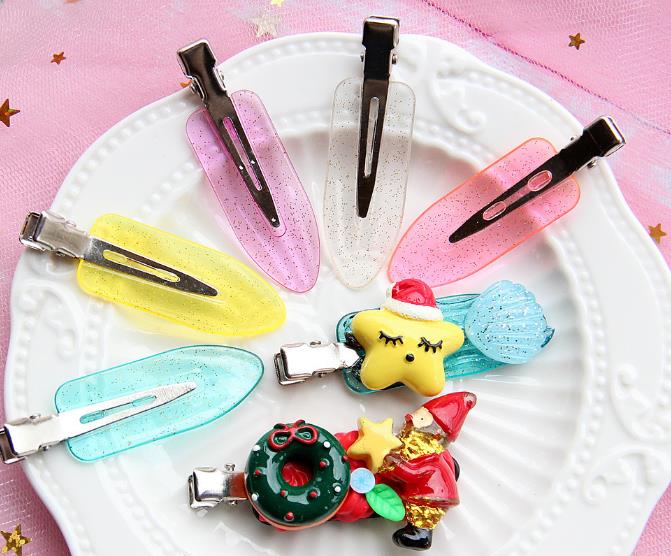 手芸diy用 バンスクリップ DIY 髪飾りヘアアクセサリーパーツ DIY素材 ヘアピン 手芸材料 クリップ5色