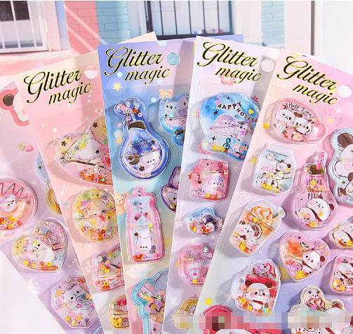 手芸diy用デコレーション 手帳用 貼り付け★粘着シール★立体キャラクターシール シール