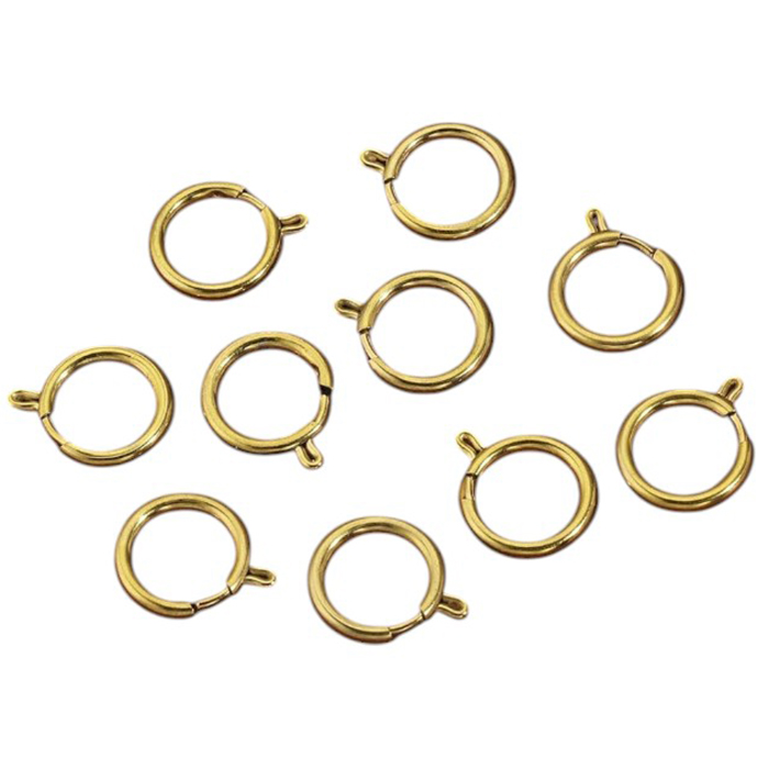 ゴールド　18mm シルバー925 18k 07サイズ同 引き輪 【5～18mm】カンなし【1個売り】ゴールド K18／シルバー