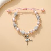 バレエブレスレット ビーズ バレエ少女ブレスレット  バレエアクセサリー