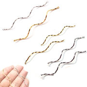ステンレス304 チャーム【スティック コネクター 1個売り】波 ツイスト 金属アレルギー対応 アクセサリー