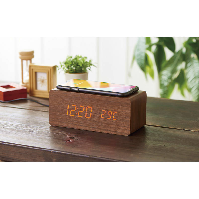 ワイヤレス充電機能付クロック 6180-23 | 卸売・ 問屋・仕入れの専門