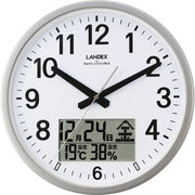 ランデックス 電波掛時計 インフォライフ YW9187SV