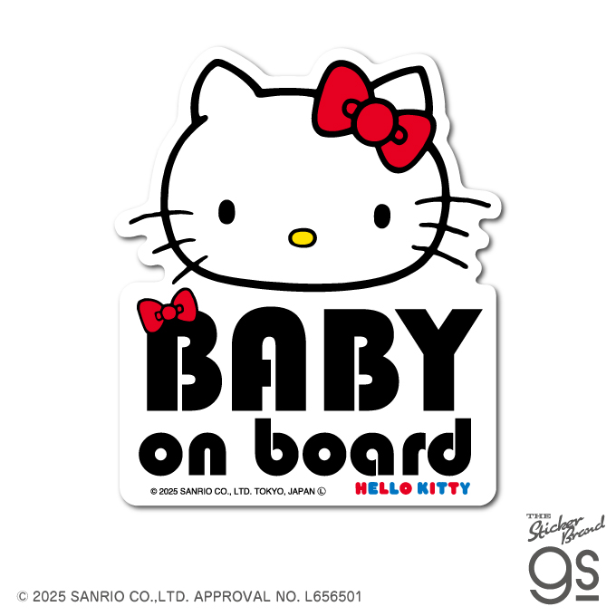 BABY on board ハローキティ サンリオ 車用 赤ちゃん 出産祝い ステッカー キャラクター グッズ SAN162