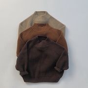 HANX☆2024秋冬 無地セミハイネックセーターニットトップス