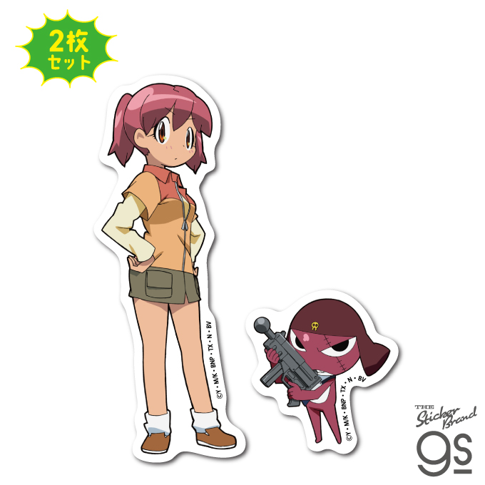 ケロロ軍曹 ステッカー2枚セット ギロロ伍長＆日向夏美 アニメ 漫画