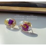 ドライフラワーピアス