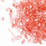 【さざれ 1kg　穴なし】爆裂水晶　クラック水晶　赤　レッド　カラー　浄化　開運　厄除け　インテリア