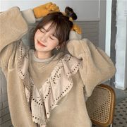 【秋服】韓国風レディース服　カジュアル　体型カバー　パーカー