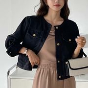 【2023秋新作】韓国風レディース服　秋　カジュアル　お出かけ　デニム ジャケット　アウター
