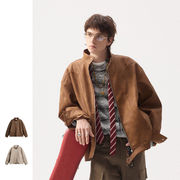 メンズファッション PU ジャケット 男女兼用 ストリート系 防寒アウター 春秋 2025新作★全2色