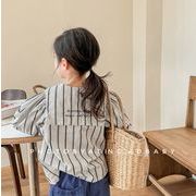 2025★春新作★韓国風子供服★トップス★ブラウス★ストライプ ★2色★ 80cm-130cm
