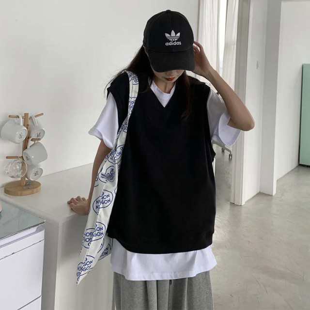 黒いベスト レディース レディース スウェット ベスト Vネック 薄手 黒 ベスト ニット Vネック 女性 ベスト 卸売・ 問屋・仕入れの専門サイト