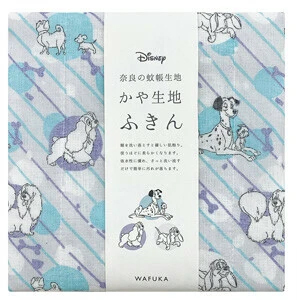 【日本製】Disney ディズニー かや生地 ふきん 『Dogs』 奈良の 蚊帳生地