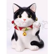 ★開運招福　薬師窯招き猫★　お目出度い「縁起の置物」【うちの招き猫(ぶち・子猫)】