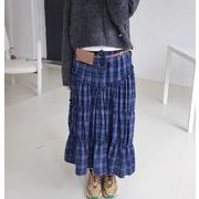 春夏新作   レディース 韓国ファッション チェック　スカート  ボトムス2色
