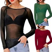 メッシュ 半透明 Tシャツ トップス ショップ レディース Tシャツ　インナー用セクシーベスト110017