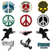 布パッチ刺繍ホットスポットクロスボーダーtemuアイロンホットメルトシュニール刺繍パッチ反戦9+