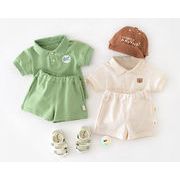 2026夏新作 韓国風赤ちゃん 薄手の半袖セット 73-100cm 2色