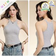 全5色 ブラタンク カップ付きインナー スポーツインナー 無地 バストパッド付き レディース