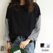 Tシャツ プルオーバー レディーストップス 長袖 ゆったり 人気新作 韓国風