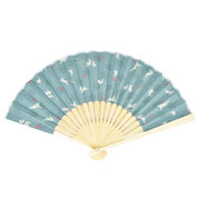 【ご紹介します！夏の必需品！桜と兎がかわいい！ Ripple  レディース布扇子 ２０ｃｍ】桜うさぎ ブルー