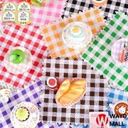 6×6cmドール用 撮影チェック柄背景布／ピクニックマット風ミニチュア撮影小物