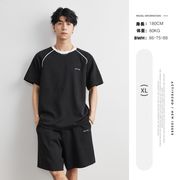 P21186 Tシャツ メンズ 男 2025春夏新作 通気  半袖 ゆるい ハーフパンツ 韓国風 スポーツウェア